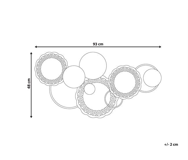 Beliani Decoración de pared PLUTONIUM Multicolor