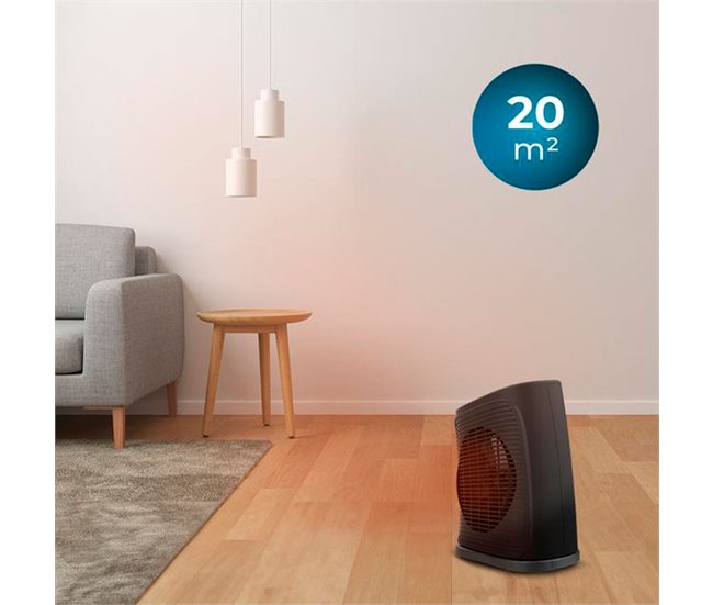 Cecotec Calefactor Eléctrico Bajo Consumo ReadyWarm 2050 Max Negro