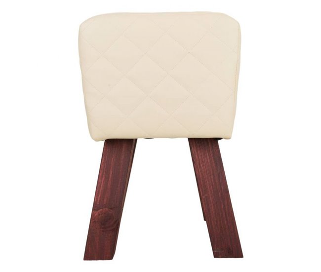 Taburete tapizado Beige