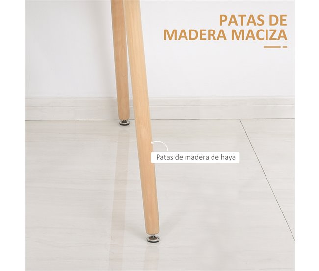 Mesa de Comedor Metal, Tablero de MDF de Grado E1, Madera de Haya 120x60 Blanco