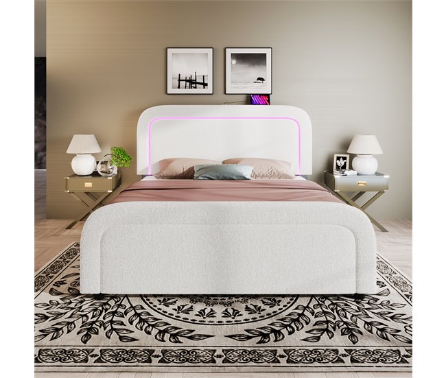 Camas de matrimonio 170x208 Blanco