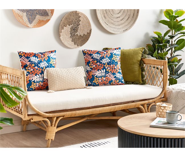 Beliani Cojín decorativo SUMAC Multicolor