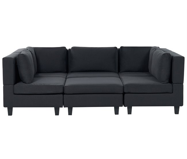 Beliani Sofá modular Poliéster UNSTAD Negro