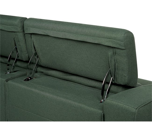 Beliani Sofá de 2 plazas Poliéster ULVEN Verde Oscuro
