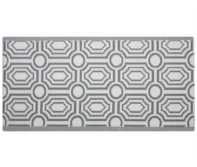 Beliani Alfombra de exterior BIDAR 90x180 Gris Oscuro