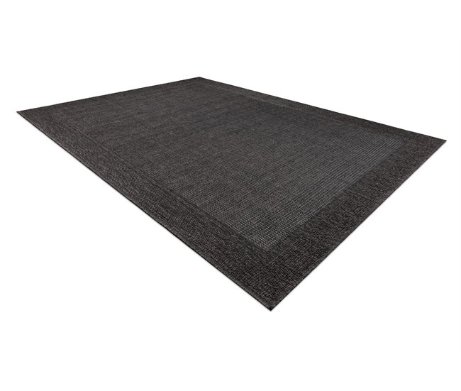 Alfombra MIMO 5000 sisal exterior marco 200x290 Negro