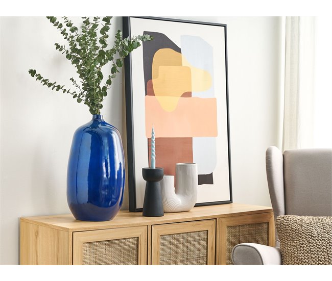 Beliani Jarrón para flores VITORIA Azul