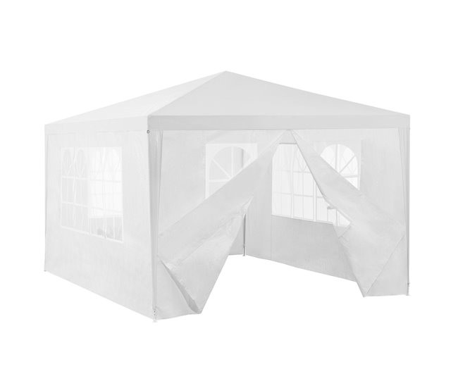 Carpa Pabellón para jardín Wedau metal 400x300 Azul