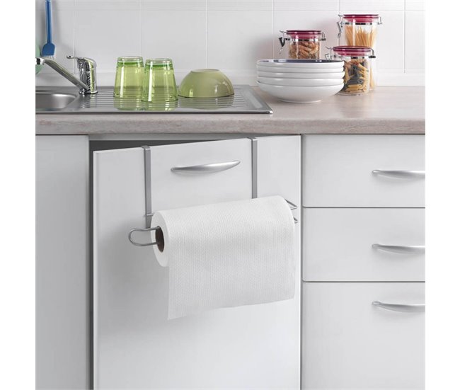 Colgador Rollo Cocina EASY ROLL de Metaltex Plateado