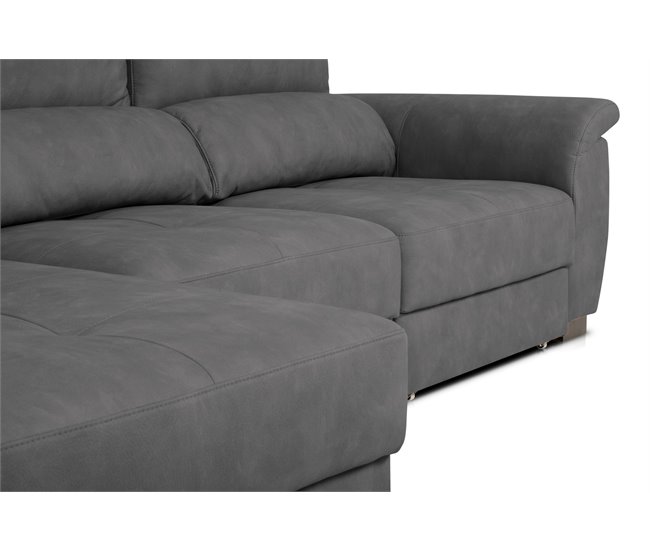 Chaise longue con cama BENSON Antracita