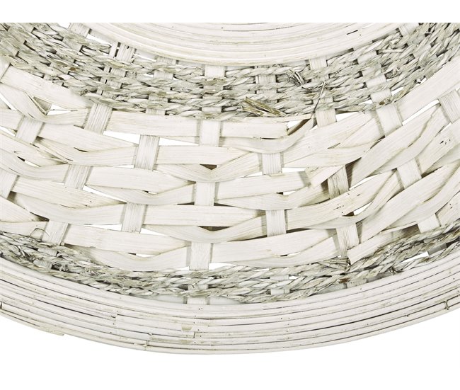 Beliani Espejo decorativo SOLEDAD Blanco/ Beige