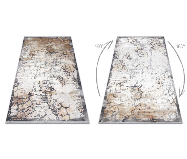 Alfombra LUCE 74 moderna Pavimentación ladrillo vintage 77x150 Marron