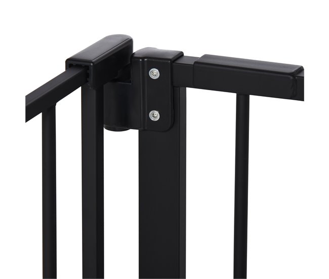 Barrera de Seguridad Metal, Plástico PawHut Negro
