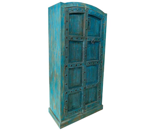 Armario de madera acabado artesanal Azul