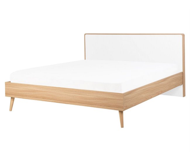 Beliani Cama LED MDF SERRIS 168x215 Marron