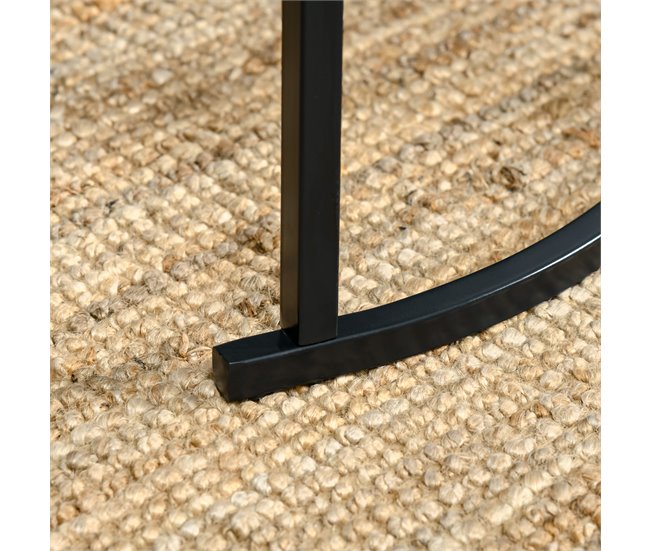 Juego de 2 Mesas Auxiliares Acero y MDF HOMCOM 60x60 Blanco