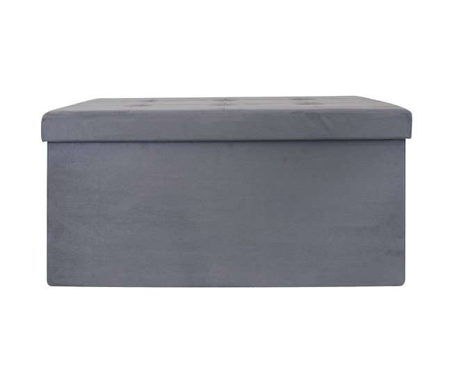 Banco-Puf Baúl Plegable Gris Oscuro
