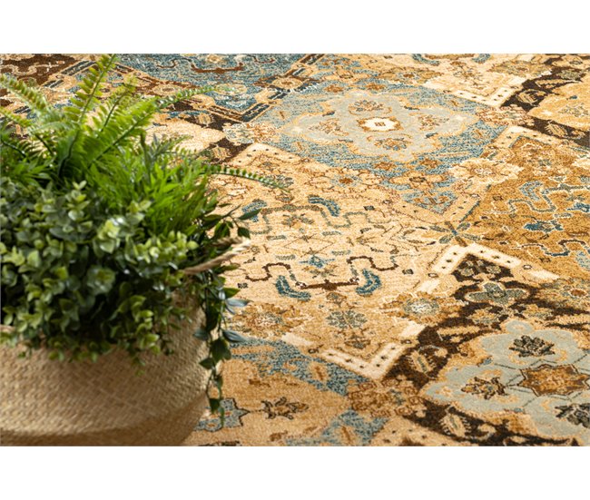 Alfombra de lana OMEGA Torino oriental 170x235 Marron