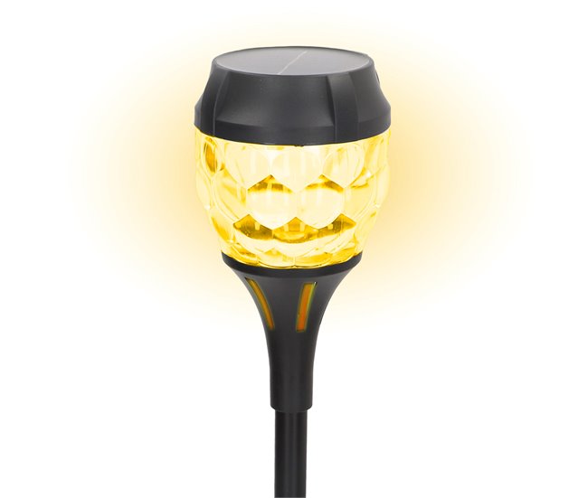 Aktive Set de 2 balizas solares LED 5-10 lúmenes Negro