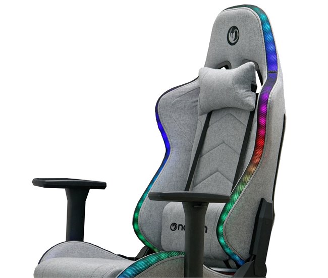 Silla gaming NACON RGB color gris Gris