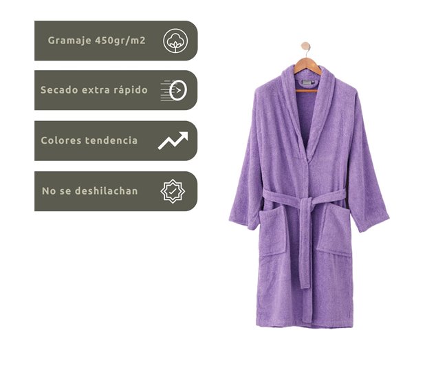 Albornoz Ducha Baño Lila