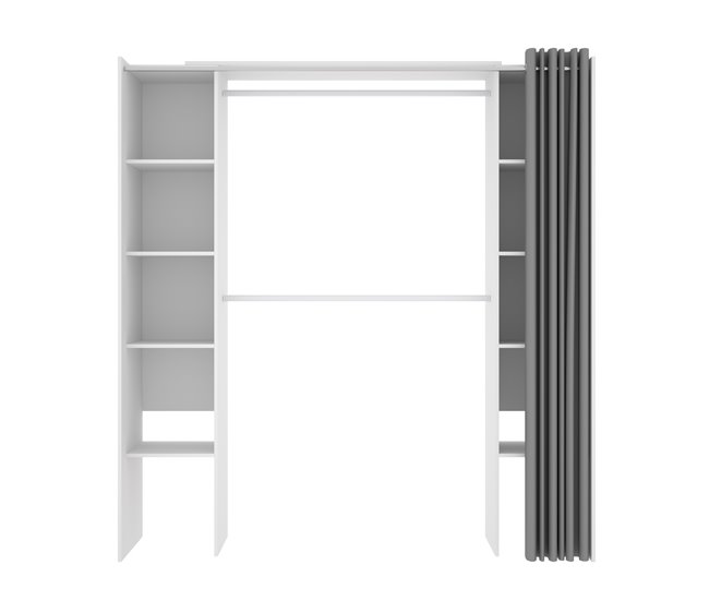 Vestidor con cortina Suite 180 Multicolor