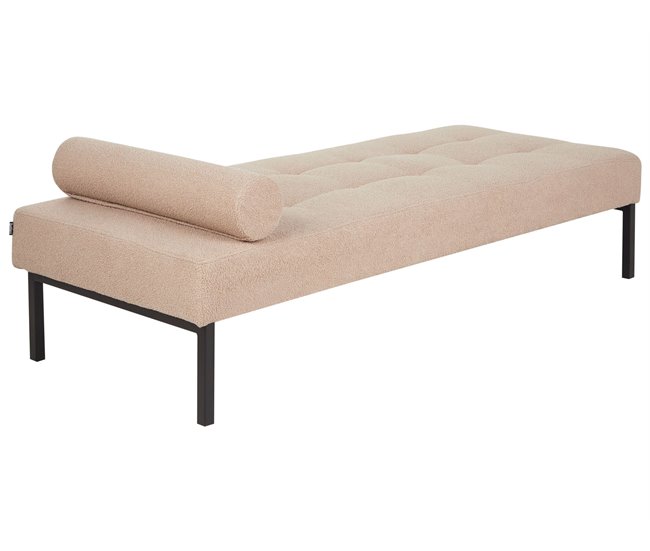 Beliani Chaise longue Bouclé CHINON Beige