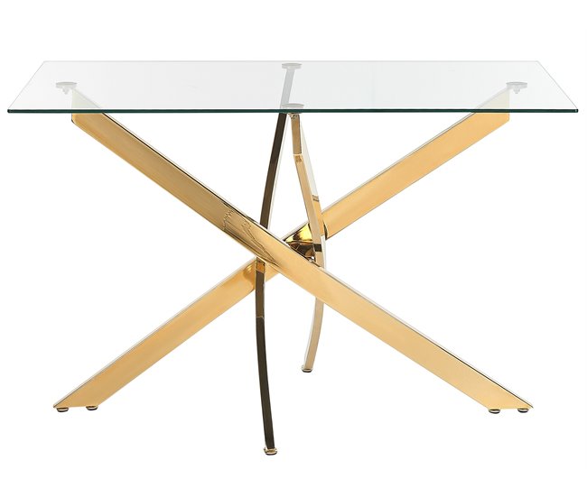 Beliani Mesa de comedor MARAMO Dorado