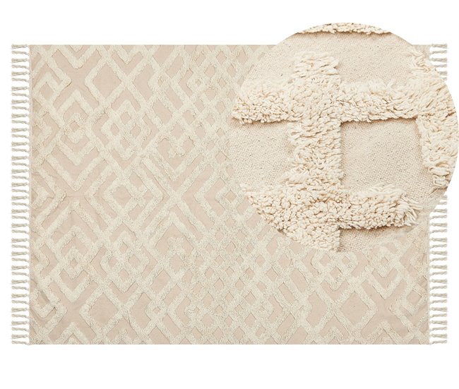 Beliani Alfombra de pelo corto ARDAHAN 140x200 Beige