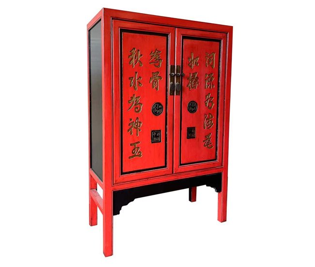 Armario de madera Rojo