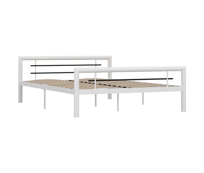 Estructura de cama de metal 160x200 Blanco