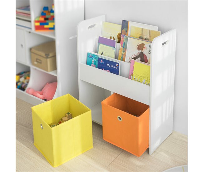 Organizador de Juguetes y Libros para Niños KMB27-W SoBuy Blanco