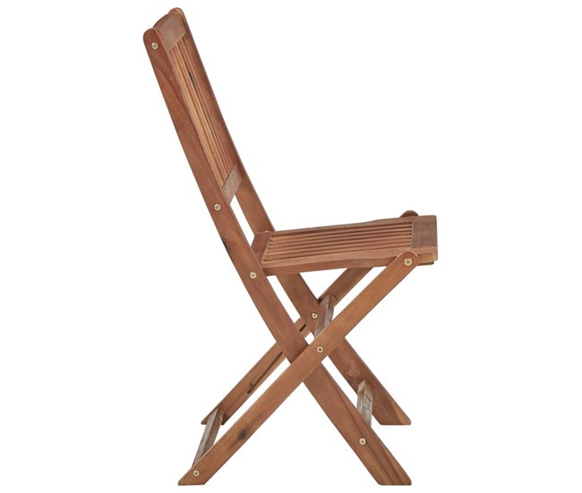 6 Sillas de jardin plegables de madera con cojines Antracita