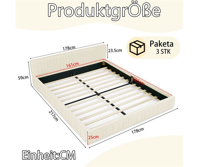 Camas de matrimonio 1778x217 Beige