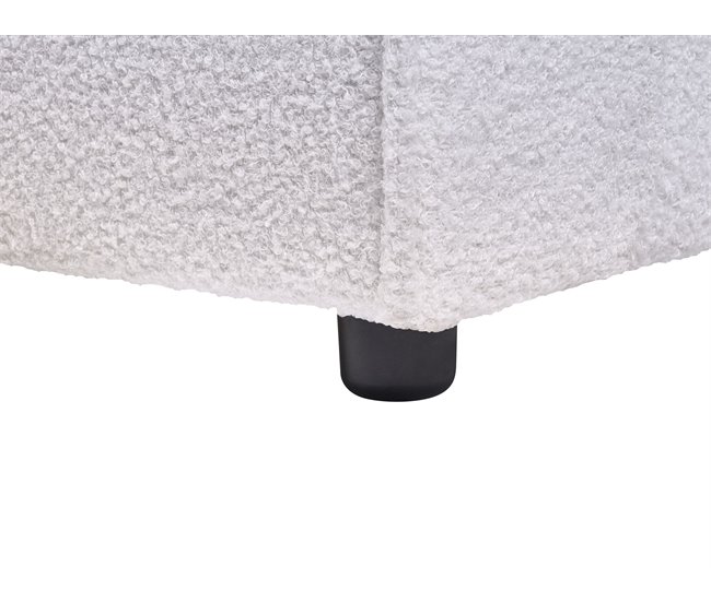 Beliani Cama con somier Bouclé LINARDS 230x242 Blanco