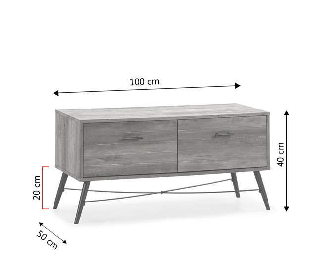 Mueble TV Clavel 2 cajones Madera