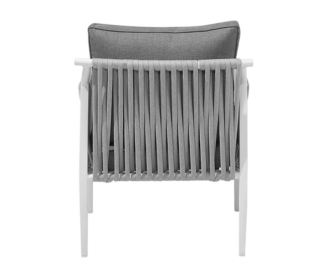 Beliani Conjunto de jardín Aluminio LATINA Blanco