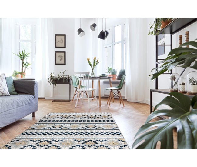 Alfombra Estructural BOTANIC 65252 Boho 157x220 Gris
