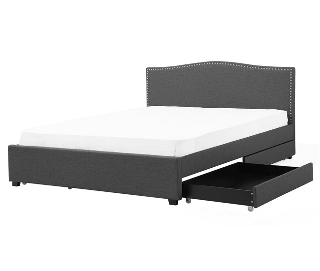 Beliani Cama con cajones Poliéster MONTPELLIER 167x213 Beige