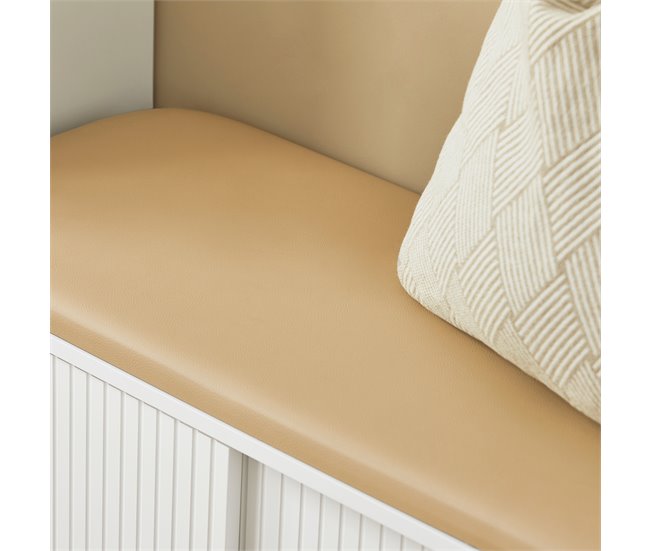 Banco Zapatero con Puertas Correderas FSR116-W SoBuy Blanco