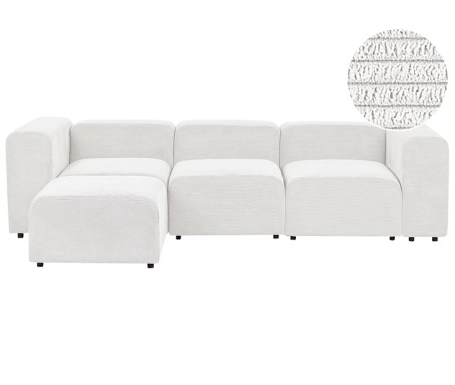 Beliani Sofá modular Pana FALSTERBO Crema