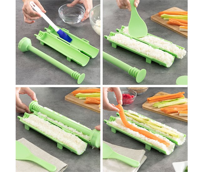 Set de Sushi con Recetas Verde