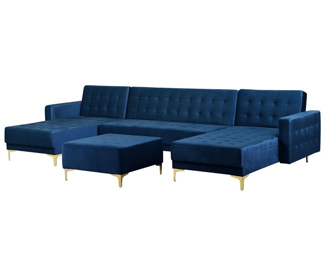 Beliani Sofá cama Terciopelo ABERDEEN Arena