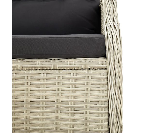 Banco De Jardín De 2 Plazas 112x84 Gris