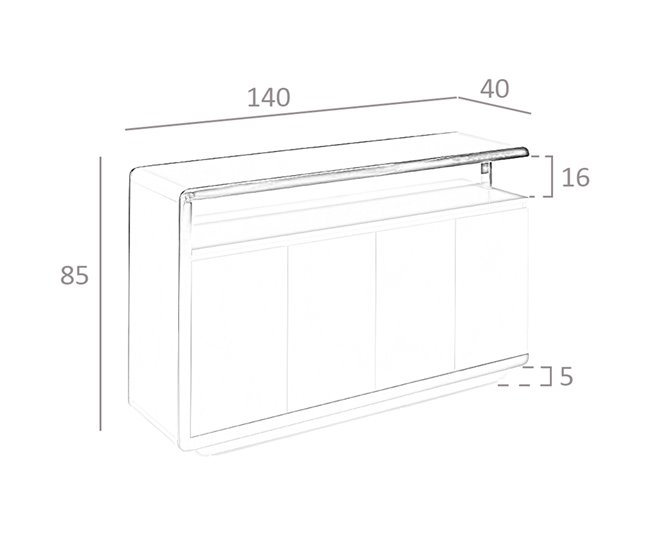 ANGEL CERDA Aparador Blanco