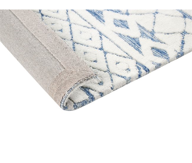 Beliani Alfombra de pelo corto MARGAND 160x230 Blanco/ Beige