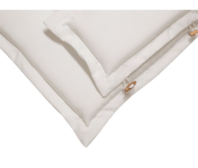 Beliani Cojín de asiento MAUI Blanco/ Beige