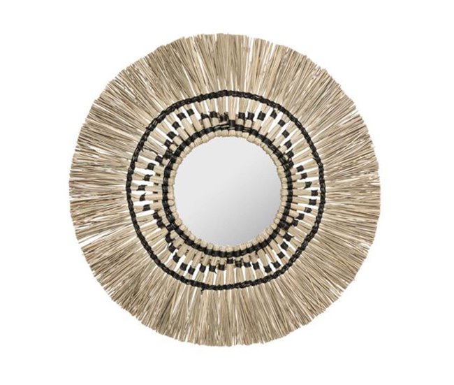 Espejo Decorativo "Isa" Con Tejido 78x78 Multicolor