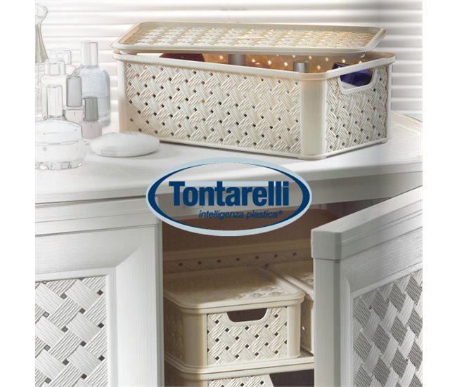 Cesto para ropa Crema