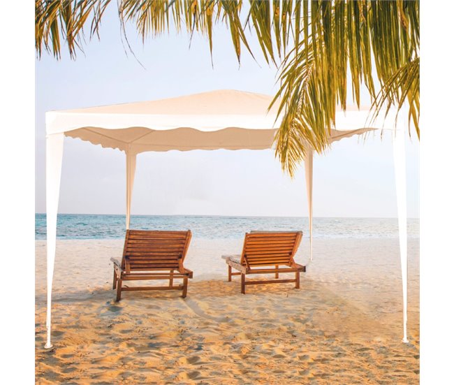 Cenador crema 300x300x240 Aktive Garden Crema